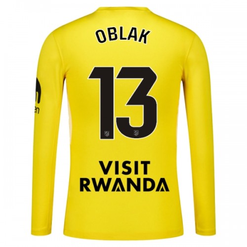 Camisola do Atlético Madrid Oblak 13 Guarda Redes 2025-26 Manga Comprida Amarela Camisola do Atlético Madrid Oblak 13 Guarda Redes 2025-26 Manga Comprida Amarela